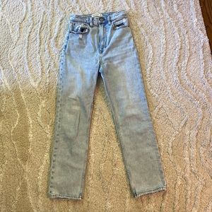 A&F ankle straight jeans
